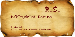 Mátyási Dorina névjegykártya