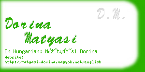 dorina matyasi business card